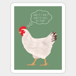 Chicken Thinking About Joke Sticker